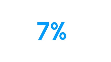 Count down number 7% illustration.