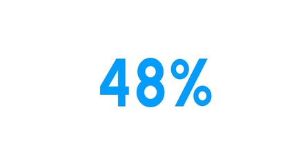 Count down number 48% illustration.
