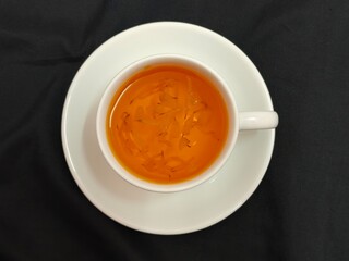 Cup of Chrysanthemum tea. Flowering tea. Herbal tea