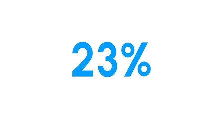 Count down number 23% illustration.