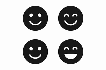 Fototapeta premium Smiley Face Icons – Happy Emoji Symbol Set