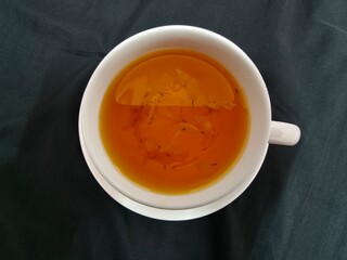 Cup of Chrysanthemum tea. Flowering tea. Herbal tea