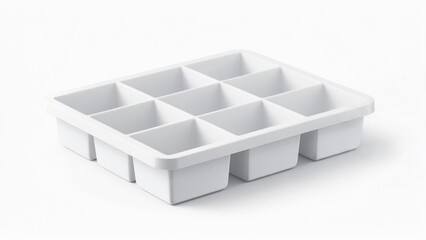 White ice cube tray