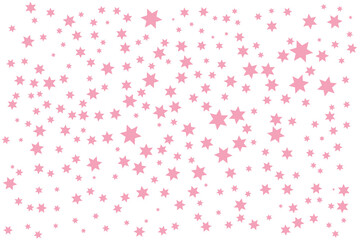Pink star design on a horizontal white background