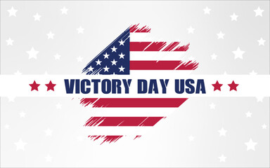 Victory Day poster stock vector, Victory Day Us Stock image, victory day wallpaper with USA Flag brush stroke 