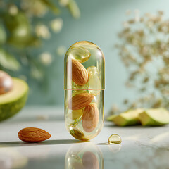 pills on a white background