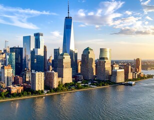 Obraz premium New York City skyline at sunset (1)
