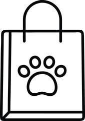 pet store bag on white background