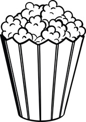 popcorn sketch silhouette 