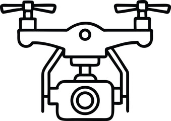 professional drone camera line art