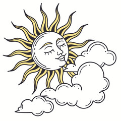 sun and cloud