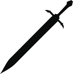 sharp sword silhouette