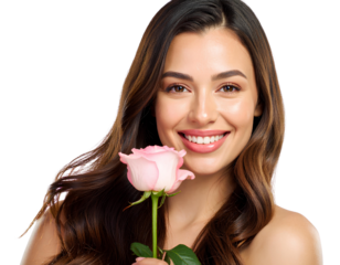 A beautiful girl with flower