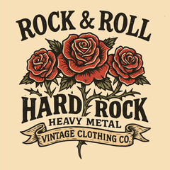Rock and roll hard rock heavy metal vintage clothing