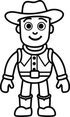 Toy story figurine vector art illustration
