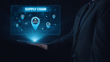 Supply chain processes with data-driven logistics, transportation, and distribution. enhances operations. Supply chain improves efficiency. Supply chain integrates logistics and delivery. Elide