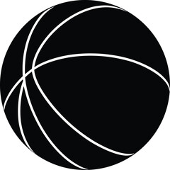 vector basket silhouette on white background