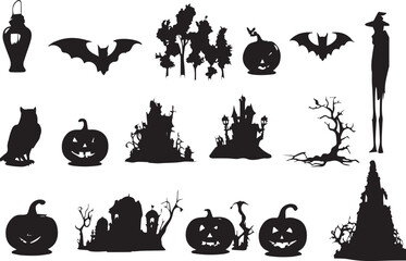 Silhouette of halloween fastival