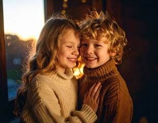 Obraz premium Warm Moment Between Siblings