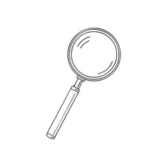 (Magnifying Glass Search Icon. Illustrates a precise optical instrument. Symbolizes detailed analysis, meticulous research, and the pursuit of knowledge.)