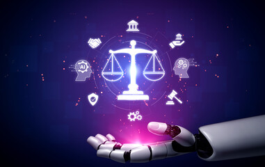 Fototapeta premium AI ethics ensures fairness, transparency, and responsibility in intelligent systems, guiding safe and trusted AI integration in society. Artificial intelligence spline