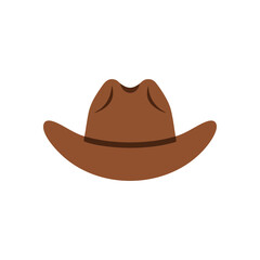 (Classic Brown Cowboy Hat. This timeless earthy-toned broad-brimmed headwear symbolizes rugged frontier spirit and western adventure. Ideal for country themes.)