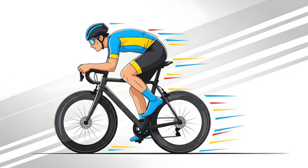 Obraz premium Cyclist Vector Art