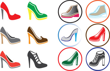 Assorted footwear collection shoes heels