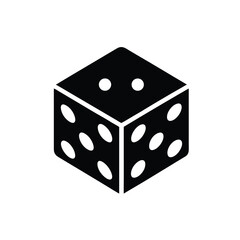 dice cube icon - gaming or casino symbol 
