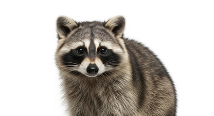 Fototapeta premium close up of a raccoon isolated on white background