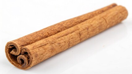 cinnamon sticks on white background