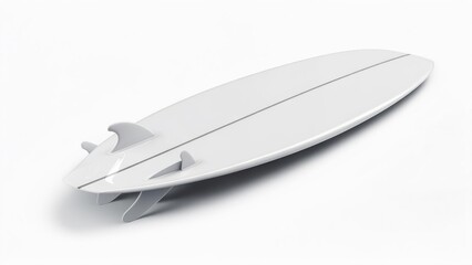 Obraz premium White surfboard, back view