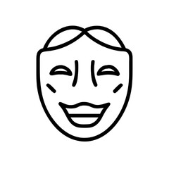 Marlin fish head icon. Minimalist line art of a swordfish symbol for a fishing or sea logo.