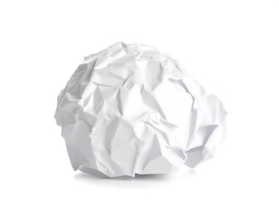 Crumpled sheet of white paper
