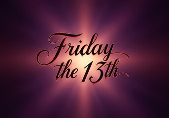 Mysterious friday the 13th design with dark background for spooky themes