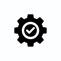 Gear with checkmark symbol cogwheel settings