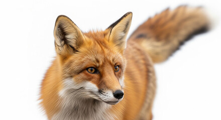 Fototapeta premium red fox isolated on white