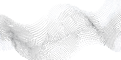 Abstract shimmering mosaic wave design