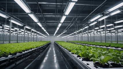 Naklejka premium AI Smart Farm with ESG Sustainability