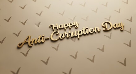 Happy anti-corruption day celebration with elegant typography design for awareness campaigns and social initiatives