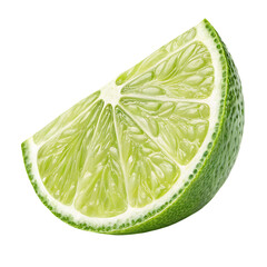 Vibrant Close-Up of a Juicy Lime Wedge