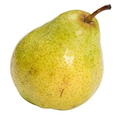 Ripe green pear isolated on transparent background, a healthy and delicious fruit