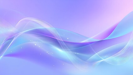 Obraz premium Blue and Purple Flowing Light Waves