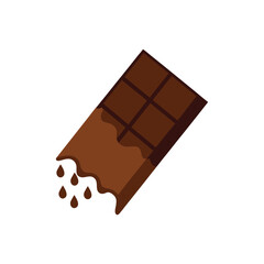 Dark chocolate bar vector art illustration