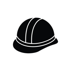 hard hat silhouette vector art illustration