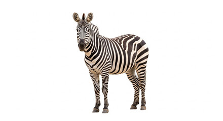 zebra on white background