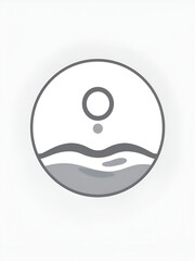 Obraz premium Abstract shape outline icon. Concave