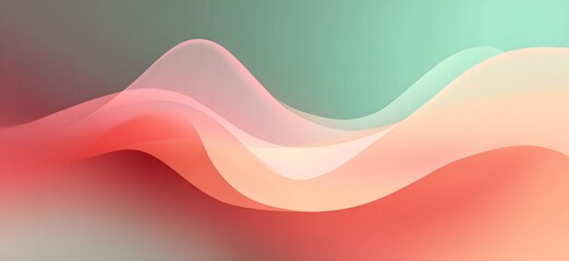 Fototapeta premium Soft Pastel Waves in Misty Landscape