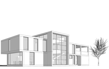 Fototapeta premium sketch of building