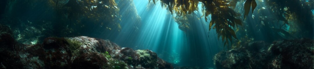 Fototapeta premium Underwater hdr panoramas ocean depths nature
